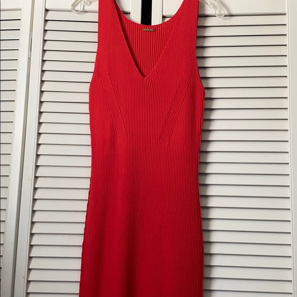 Michael Kors long orange knit dress